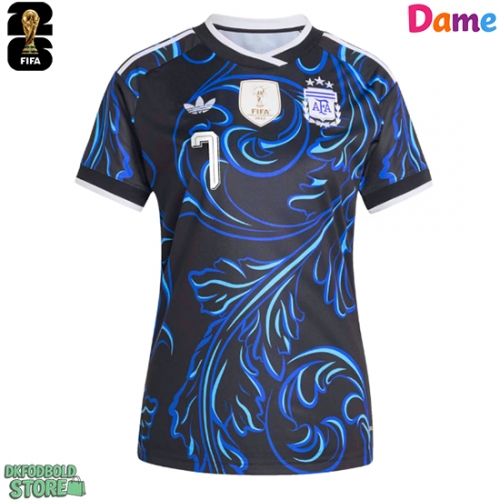 Argentina Rodrigo De Paul #7 Replika Udebanetrøje Dame VM 2026 Kortærmet